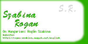 szabina rogan business card